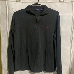 Medium Polo quarter zip with red pony